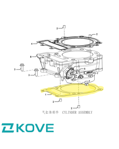 Genuine kove 450 rally base gasket 