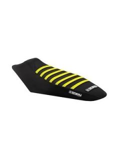 ENJOY MFG RIBBED SEAT COVER TC/FC BLK/NEON YLW 