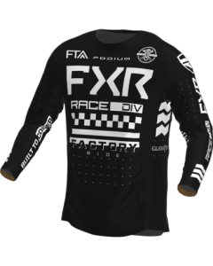 FXR Youth Podium MX Jersey 23 - Black/White