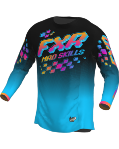 FXR 'Mad Skills' Youth Podium MX Jersey 23 - Black/Multi 
