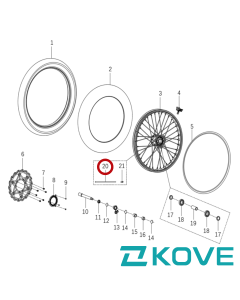 Kove 450 rally 21" front spoke L239.2 M4x0.7