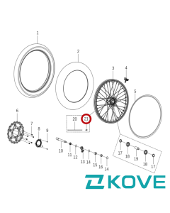 Kove 450 rally front nipple M4x0.7
