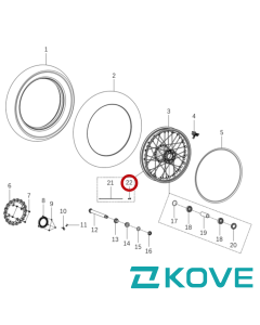 Kove 450 rally rear nipple M4.5x0.75 