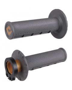 ODI MX V2 LOCK-ON HALF-WAFFLE GRIPS - Graphite Grey 