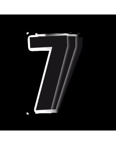 NUMBER #7 13X7CM BK