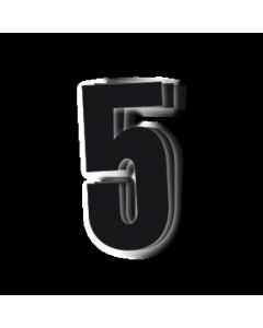 NUMBER #5 13X7CM BK