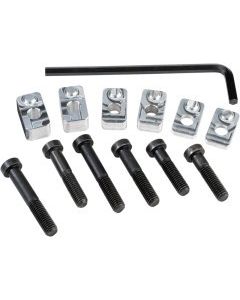 HANDLEBAR RISER KIT BLACK/CHROME