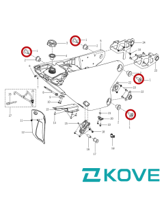 Kove 450 rally rear tank mounting bolt 