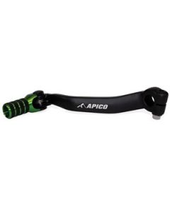 Apico kawasaki gear lever KX125 03-08 - Black/Green 