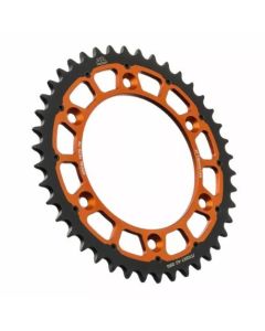 Twin ring rear sprocket HQV/GG/KTM/KOVE 49T - Orange 