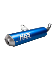 HGS exhaust silencer Yamaha YZ125 02-25 Fantic XX125 22-25 Blue/Steel 